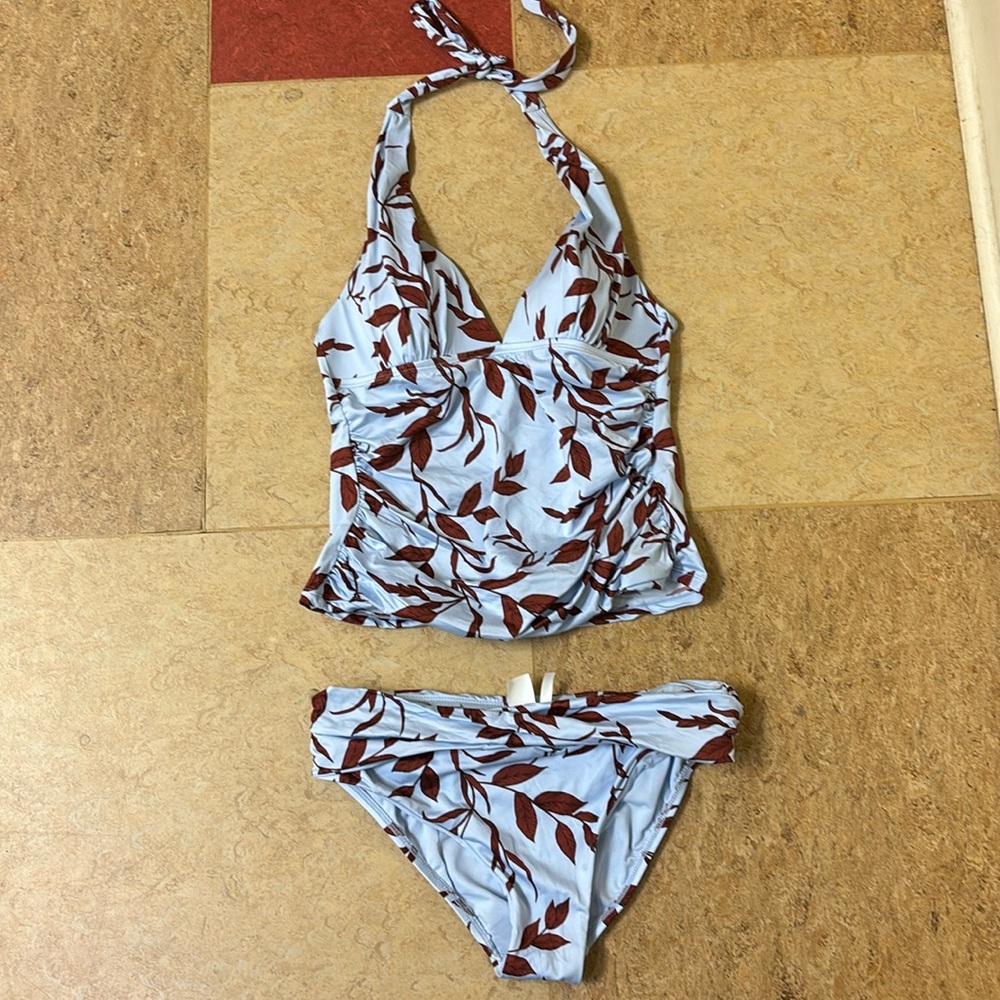 Women’s two piece halter bathing suit